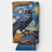 Een raaf in een oude eikenboom Sterrennacht Seltzer Blikjeskoeler (Voorkant)