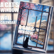 Een raamkalender voor katten – één zwarte kat & 12