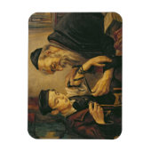 Een rabbijn die de Phylacteries aan de arm van een Magneet (Verticaal)