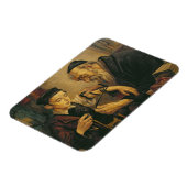 Een rabbijn die de Phylacteries aan de arm van een Magneet (Linkerzijde)