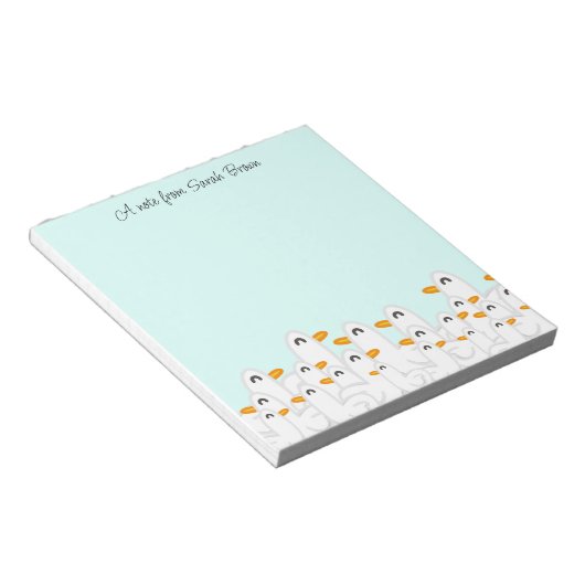 Een Raft van Ducks Crowd Notitieblok (Schuin)