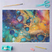 Een Rainbow Alcohol Ink Series Design 5 Tissuepapier (Craft)