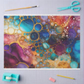 Een Rainbow Alcohol Ink Series Design 6 Tissuepapier (Craft)