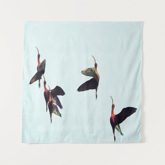 Een rand van de vleugelboten wandkleed (Voorkant (horizontaal))