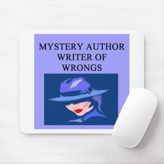 een rare mysterie schrijver grap muismat (Met muis)