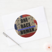 EÉN RAS-MENSELIJKE sticker (Envelop)