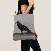 Een Raven Canvas tas (Dichtbij)