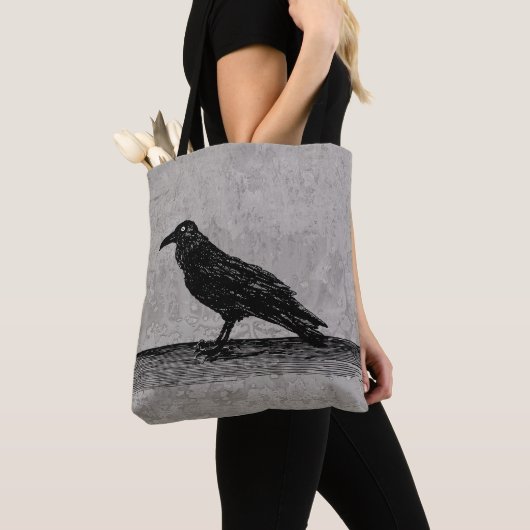 Een Raven Canvas tas (Dichtbij)