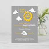 Een Ray Sunshine Baby shower Invitation Kaart (Staand voorkant)