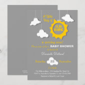 Een Ray Sunshine Baby shower Invitation Kaart (Voorkant / Achterkant)