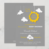 Een Ray Sunshine Baby shower Invitation Kaart (Voorkant / Achterkant)