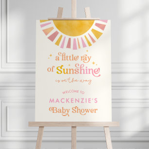 Een Ray Sunshine Baby shower Welkomstbord Poster