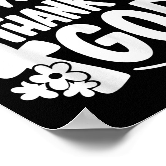 Een reactie op de Thank You God Retro Poster (Hoek)