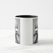 Een realistisch, zwart-wit duikpatroon. mok (Midden)