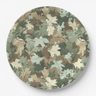 Een realistische camouflage-ontwerpreeks #3 papieren bordje
