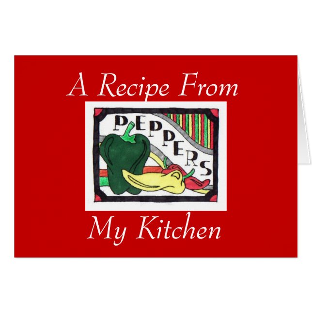 Een recept uit mijn keuken..notiecard (Voorkant Horizontaal)