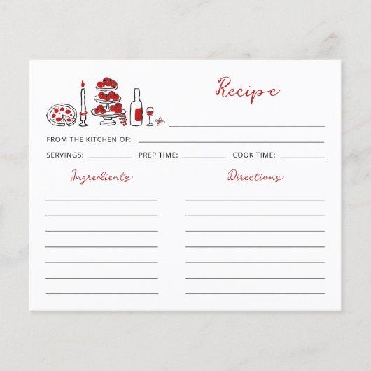 Een recept van het Italiaanse Rode Vrijgezellenfee (Voorkant)