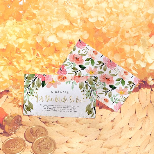 een recept voor de bride informatiekaartje