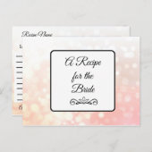 Een recept voor de bruidbruidenkaart briefkaart (Voorkant / Achterkant)