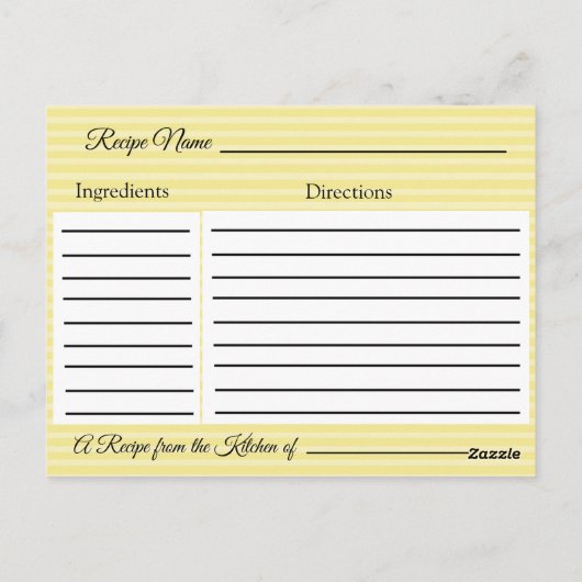 Een recept voor de bruidbruidenkaart briefkaart (Achterkant)