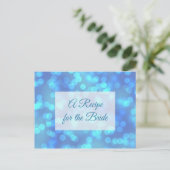 Een recept voor de bruidbruidenkaart briefkaart (Staand voorkant)