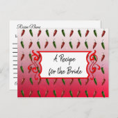 Een recept voor de bruidbruidenkaart briefkaart (Voorkant / Achterkant)