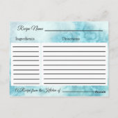 Een recept voor de bruidbruidenkaart briefkaart (Achterkant)