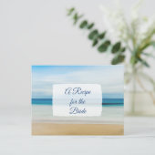 Een recept voor de bruidbruidenkaart briefkaart (Staand voorkant)