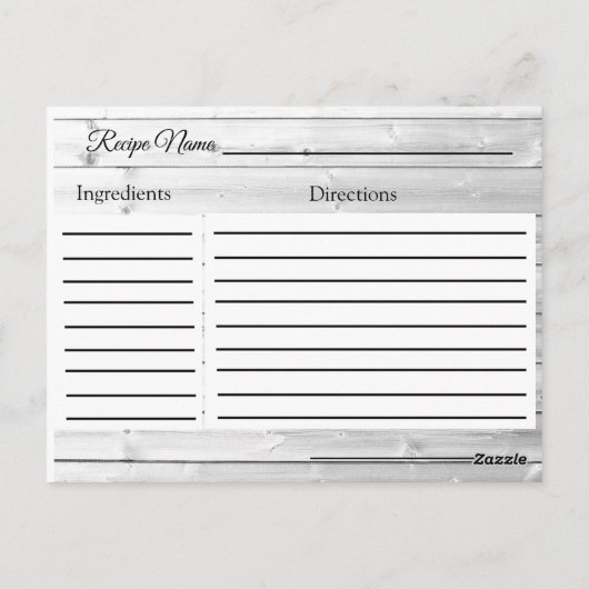 Een recept voor de bruidbruidenkaart briefkaart (Achterkant)