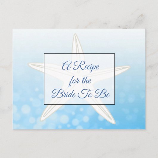 Een recept voor de bruidbruidenkaart briefkaart (Voorkant)