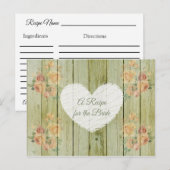 Een recept voor de bruidbruidenkaart briefkaart (Voorkant / Achterkant)