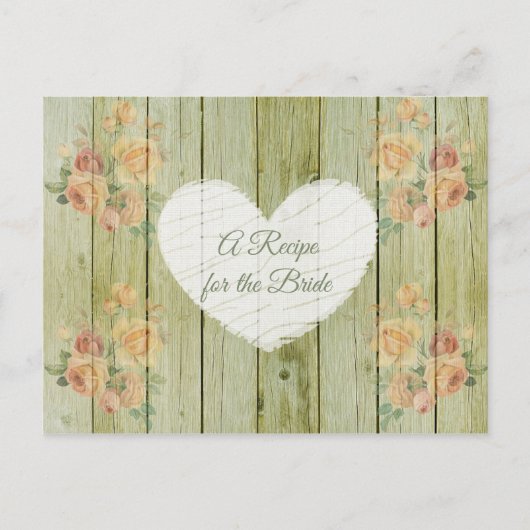 Een recept voor de bruidbruidenkaart briefkaart (Voorkant)