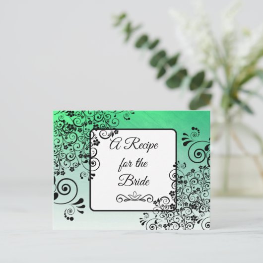 Een recept voor de bruidbruidenkaart briefkaart (Staand voorkant)