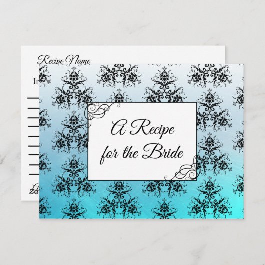 Een recept voor de bruidbruidenkaart briefkaart (Voorkant / Achterkant)