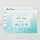 Een recept voor de bruidbruidenkaart briefkaart (Voorkant / Achterkant)