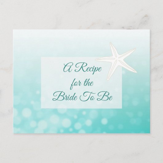 Een recept voor de bruidbruidenkaart briefkaart (Voorkant)