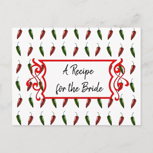 Een recept voor de bruidbruidenkaart briefkaart (Voorkant)