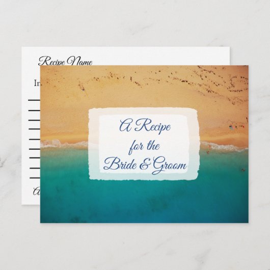 Een recept voor de bruidbruidenkaart briefkaart (Voorkant / Achterkant)