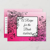 Een recept voor de bruidbruidenkaart briefkaart (Voorkant / Achterkant)
