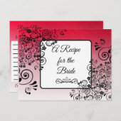 Een recept voor de bruidbruidenkaart briefkaart (Voorkant / Achterkant)