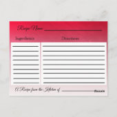 Een recept voor de bruidbruidenkaart briefkaart (Achterkant)