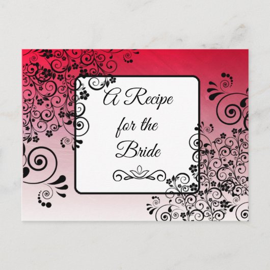 Een recept voor de bruidbruidenkaart briefkaart (Voorkant)