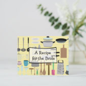 Een recept voor de bruidbruidenkaart briefkaart (Staand voorkant)