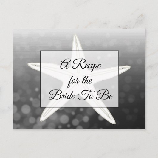 Een recept voor de bruidbruidenkaart briefkaart (Voorkant)
