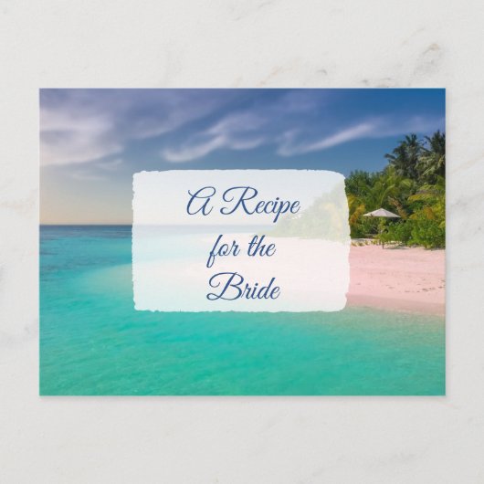 Een recept voor de bruidbruidenkaart briefkaart (Voorkant)