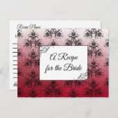 Een recept voor de bruidbruidenkaart briefkaart (Voorkant / Achterkant)