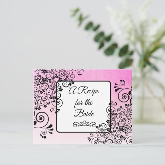 Een recept voor de bruidbruidenkaart briefkaart (Staand voorkant)