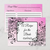 Een recept voor de bruidbruidenkaart briefkaart (Voorkant / Achterkant)