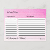 Een recept voor de bruidbruidenkaart briefkaart (Achterkant)