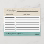 Een recept voor de bruidbruidenkaart briefkaart (Achterkant)